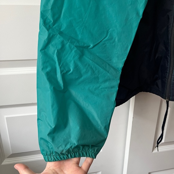 Vintage 90s Green & Navy Blue Full-Zip K-Way - Unisex M | Women’s L - Picture 5 of 7